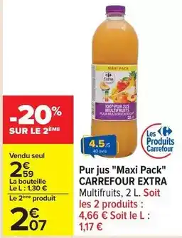 Carrefour Carrefour - pur jus maxi pack extra offre