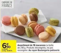 Carrefour Assortiment de 18 macarons la boîte offre