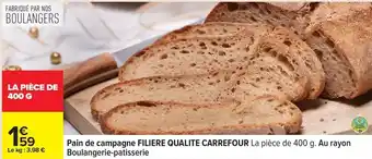 Carrefour Carrefour - pain de campagne filiere qualite offre