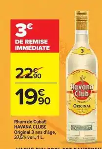 Carrefour Havana club - rhum de cuba offre