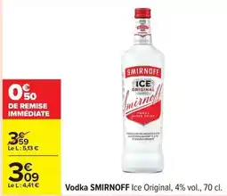 Carrefour Smirnoff - vodka ice original, 4% vol offre