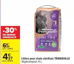 Carrefour Tranquille - litière pour chats stérilisés offre