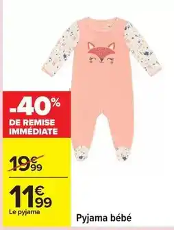Carrefour Pyjama bébé offre