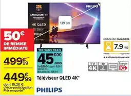 Carrefour Philips - téléviseur qled 4k offre