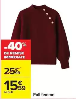 Carrefour Pull femme offre