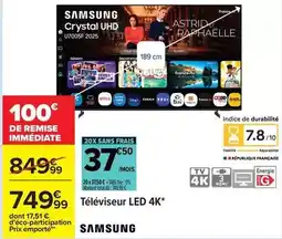 Carrefour Samsung - téléviseur led 4k offre
