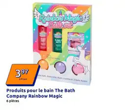 Action Produits pour le bain The Bath Company Rainbow Magic offre