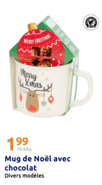 Action Mug de Noël avec chocolat offre