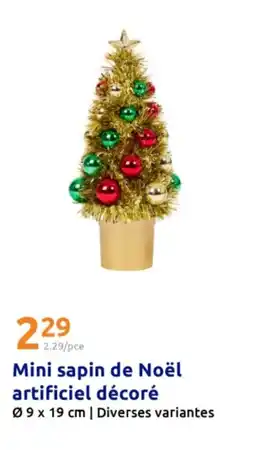 Action Mini sapin de Noël artificiel décoré offre