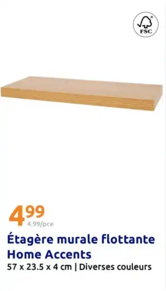 Action Étagère murale flottante Home Accents offre