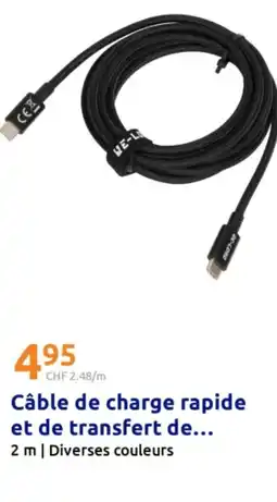 Action Câble de charge rapide et de transfert de... offre
