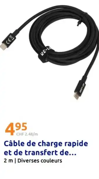 Action Câble de charge rapide et de transfert de... offre