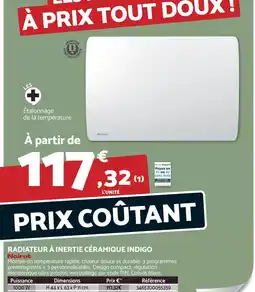 Bricomarché NOIROT Radiateur à inertie céramique indigo offre