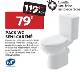 Bricomarché Pack wc semi-caréné offre