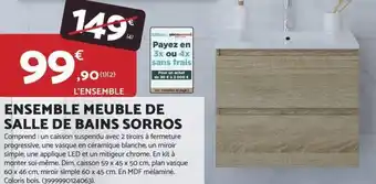 Bricomarché Ensemble meuble de salle de bains sorros offre