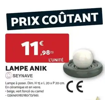 Bricomarché Lampe anik offre