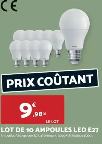 Bricomarché Lot de 10 ampoules led e27 offre