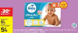Carrefour Couches ultra dry carrefour baby offre