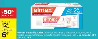 Carrefour Gamme anticaries elmex offre