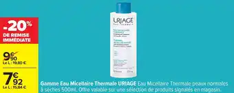 Carrefour Gamme eau micellaire thermale uriage offre