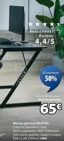 JYSK Bureau gaming halsted offre