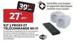 Bricomarché Google - kit 2 prises et télécommande wi-fi offre