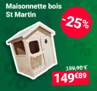 Oogarden Maisonnette bois st martin offre