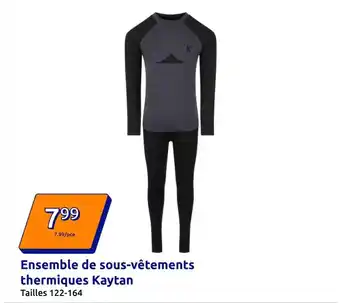 Action Ensemble de sous-vêtements thermiques offre
