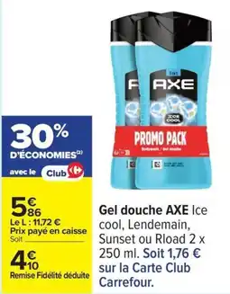 Carrefour Gel douche axe offre