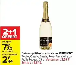Carrefour D'artigny - boisson pétillante sans alcool offre