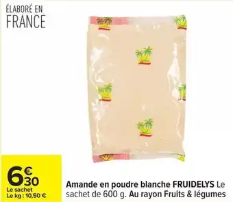 Carrefour Amande en poudre blanche offre