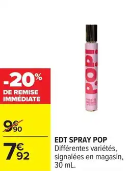Carrefour Edt spray pop offre