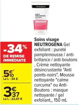 Carrefour Soins visage neutrogena offre