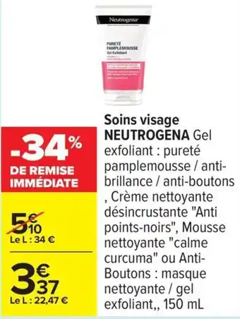 Carrefour Soins visage neutrogena offre