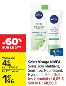 Carrefour Soins visage nivea offre