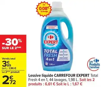 Carrefour Lessive liquide carrefour expert offre