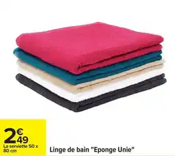 Carrefour Linge de bain eponge unie offre