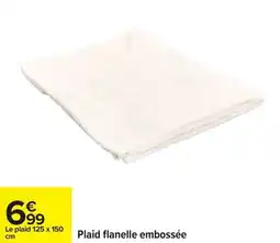 Carrefour Plaid flanelle embossée offre