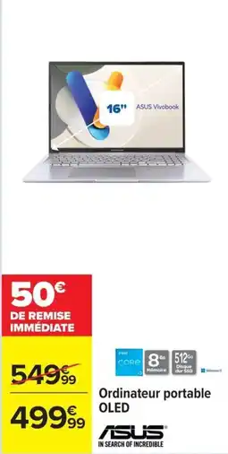Carrefour Ordinateur portable oled offre