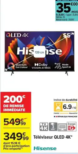 Carrefour Téléviseur qled 4k offre
