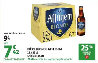 Auchan Bière blonde affligem offre