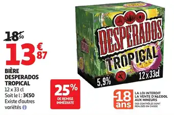 Auchan Bière desperados tropical offre