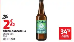 Auchan Bière blonde gallia offre