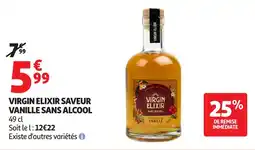 Auchan Virgin elixir saveur vanille sans alcool offre