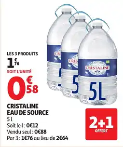 Auchan Cristaline eau de source offre