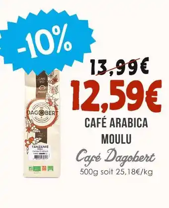 Naturalia Dagobert café arabica moulu offre