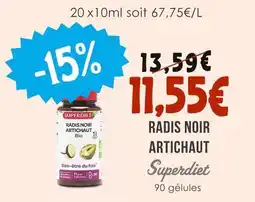 Naturalia Superdiet radis noir artichaut bio offre