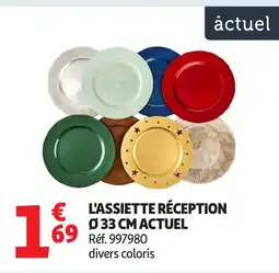 Auchan L'assiette réception 033 cm actuel offre