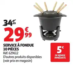 Auchan Service à fondue 10 pièces offre