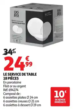 Auchan Le service de table 18 pièces offre